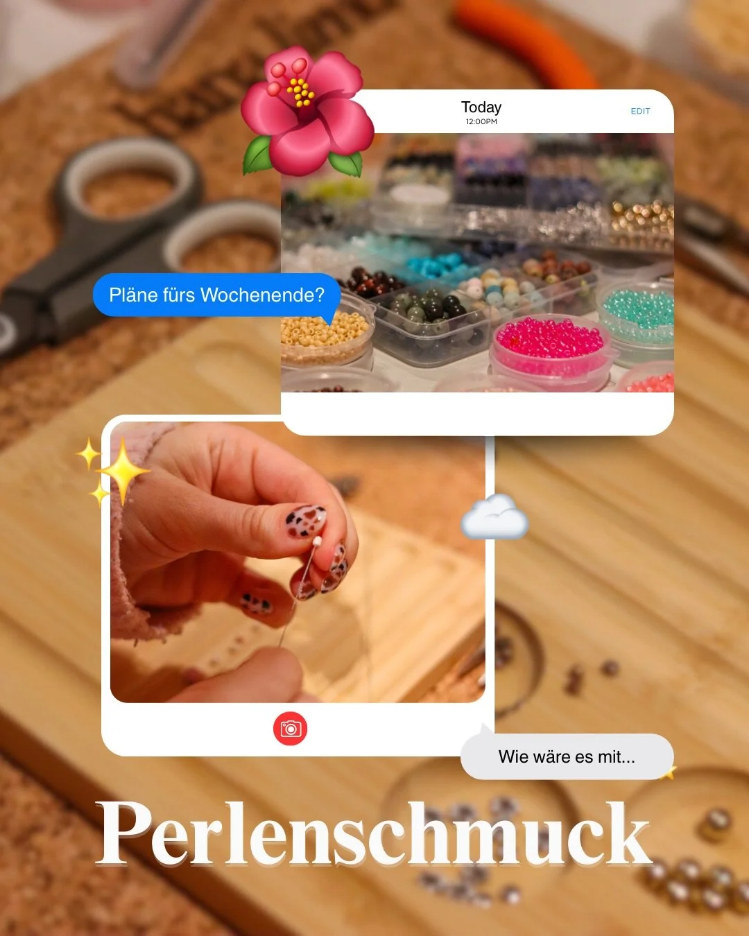 Das erwartet euch bei unserem Kurs Perlenschmuck 🧡 bucht eure ersten Kurse jetzt auf unserer Website, den Link dazu findet ihr in der Bio 🫶🏼 wir freuen uns auf euch ✨ #kreativkurs #perlenschmuck #hamburg