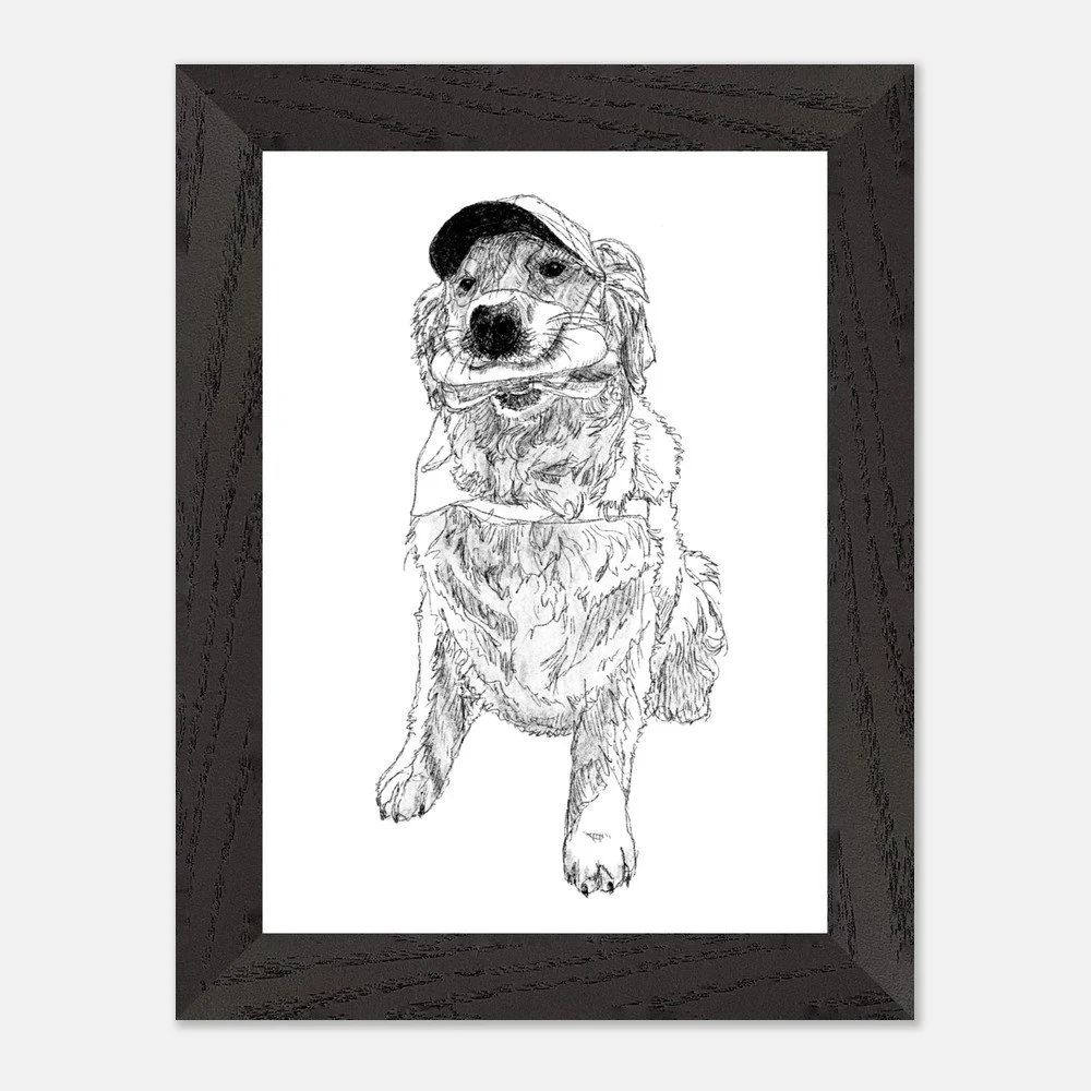 Golden with a Hotdog