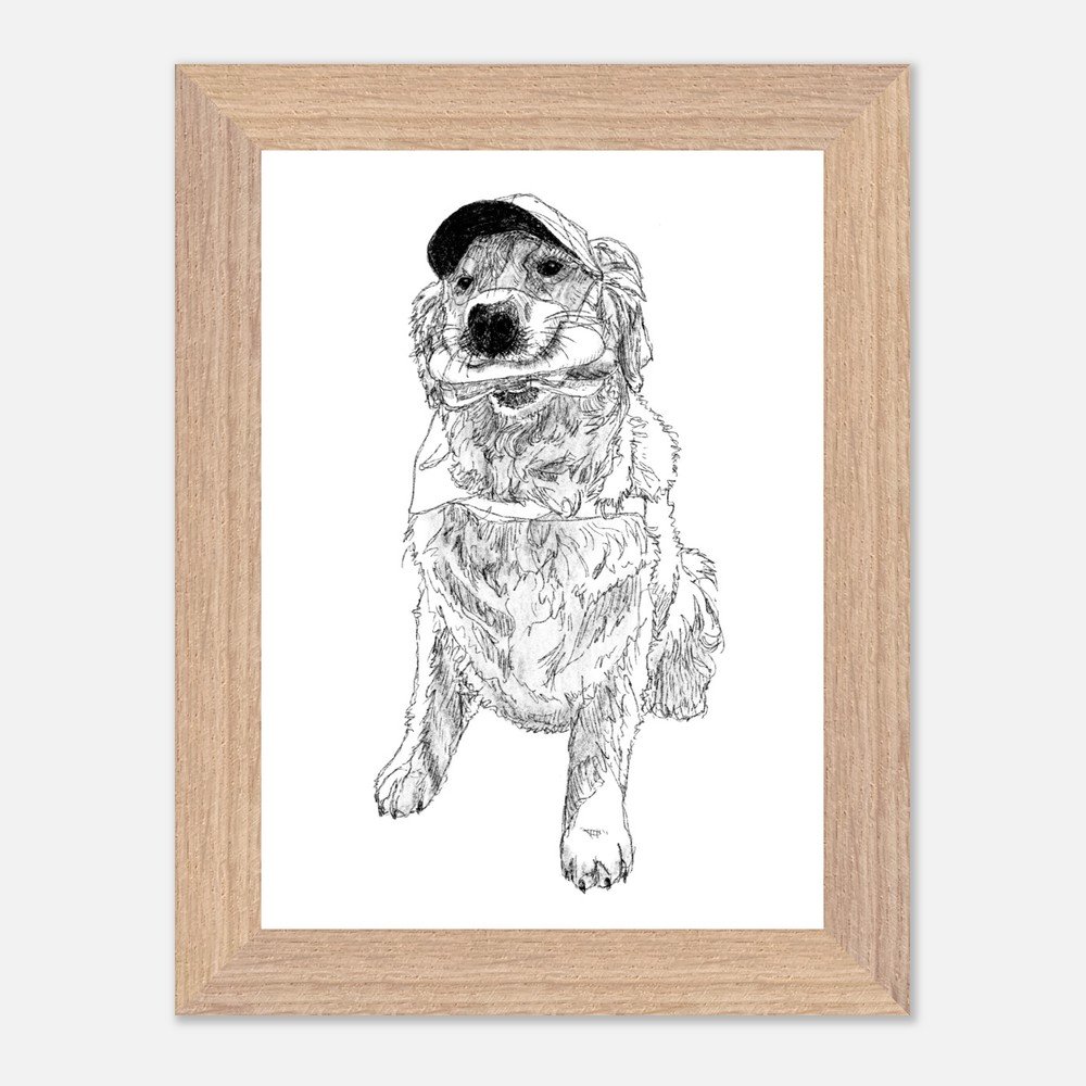 Golden with a Hotdog