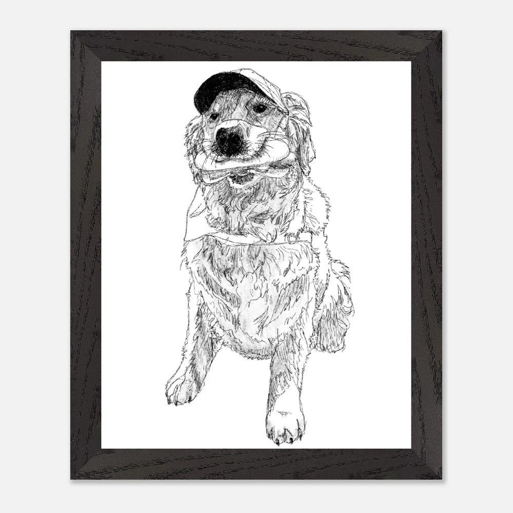 Golden with a Hotdog