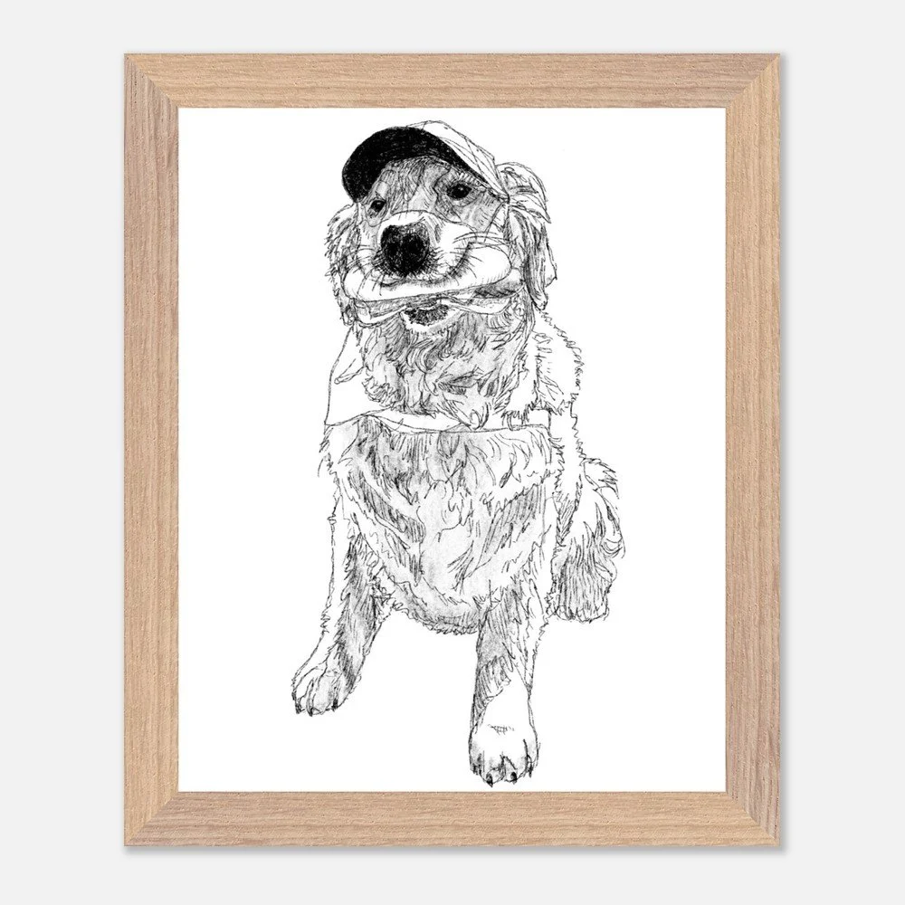 Golden with a Hotdog