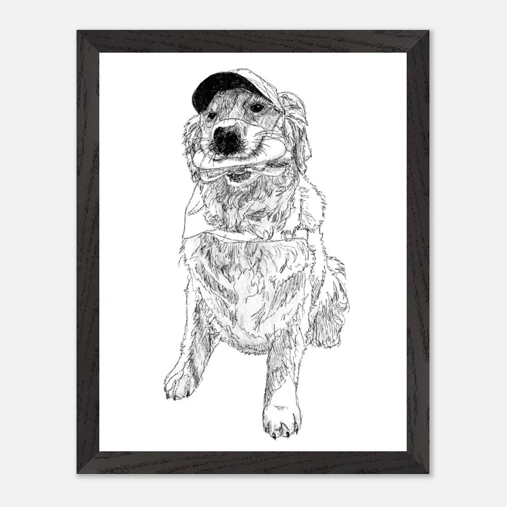 Golden with a Hotdog