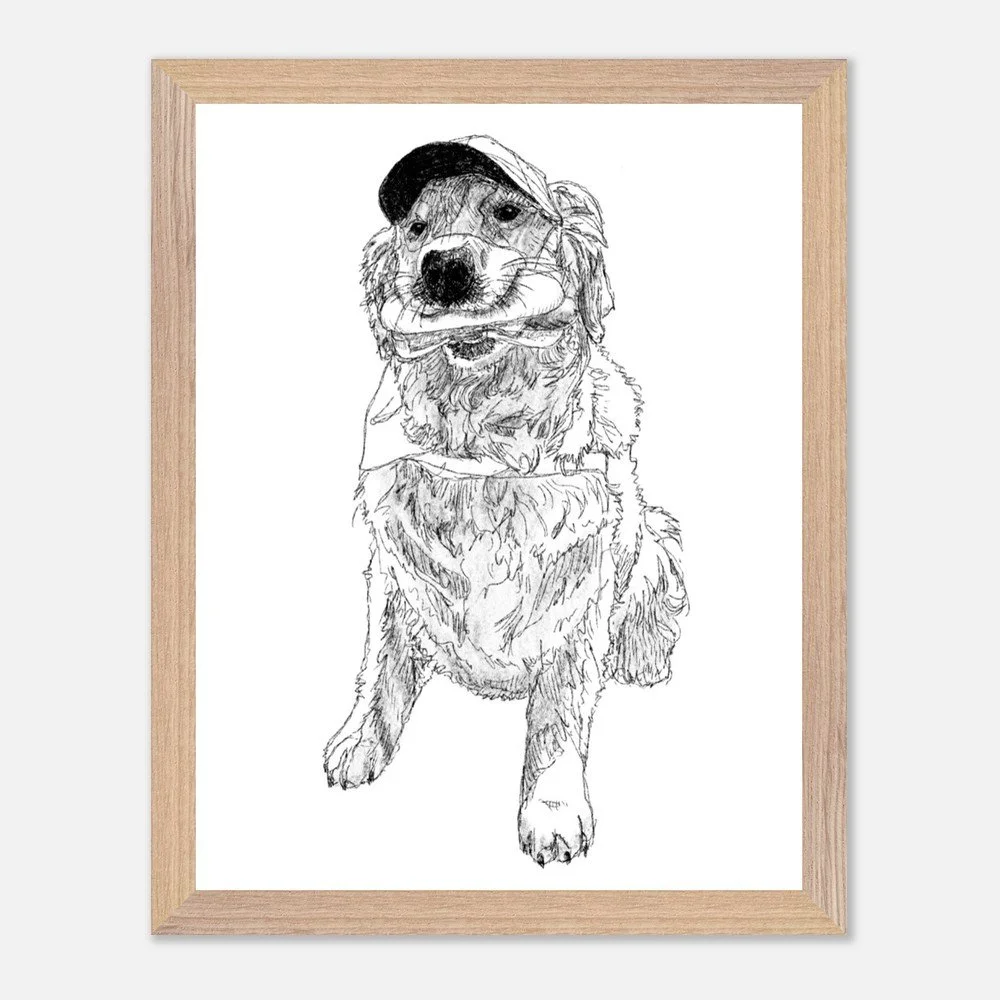 Golden with a Hotdog