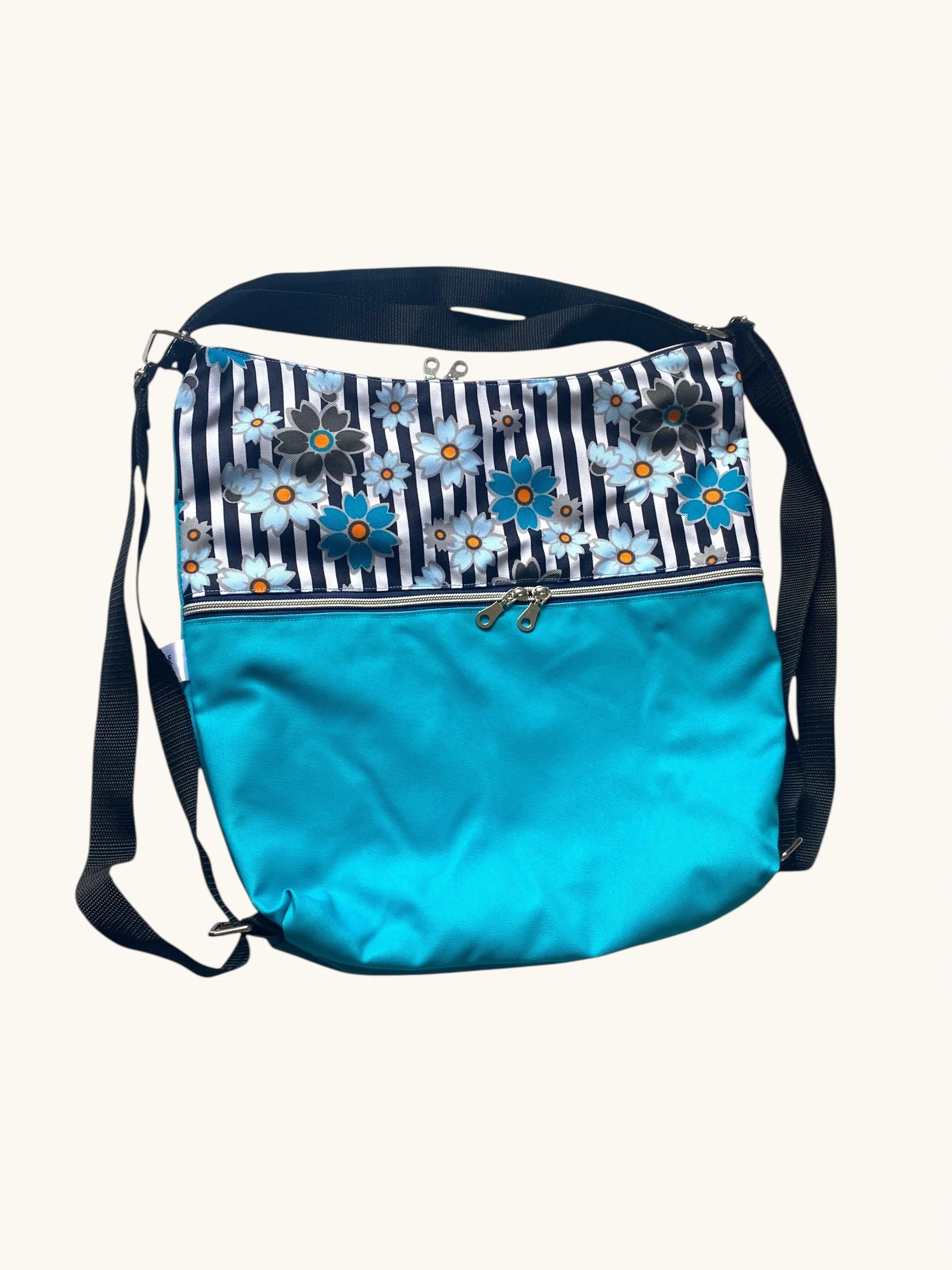 Blue Stripes Flowers