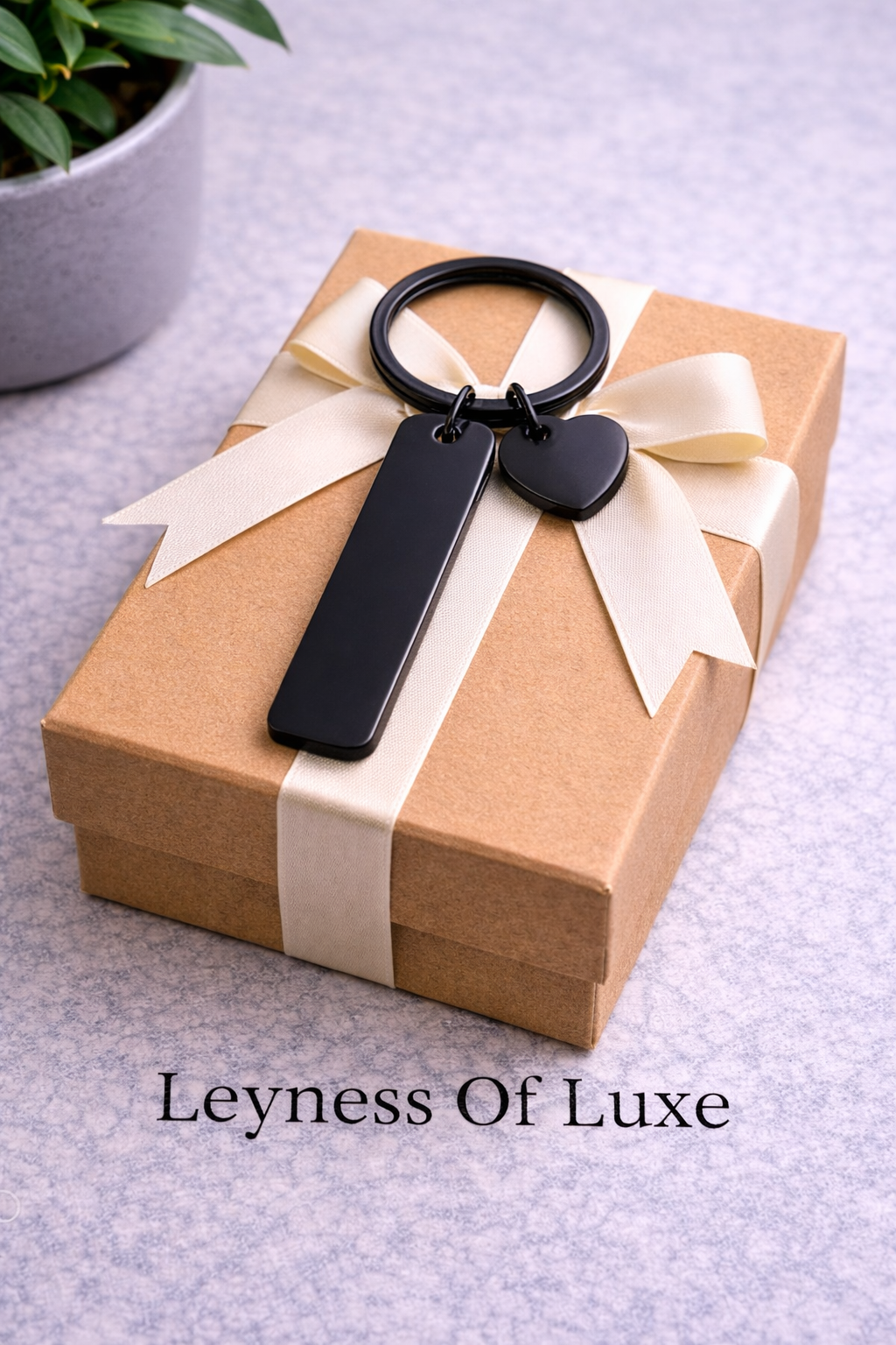 Porte-Clés Signature Cœur Noir