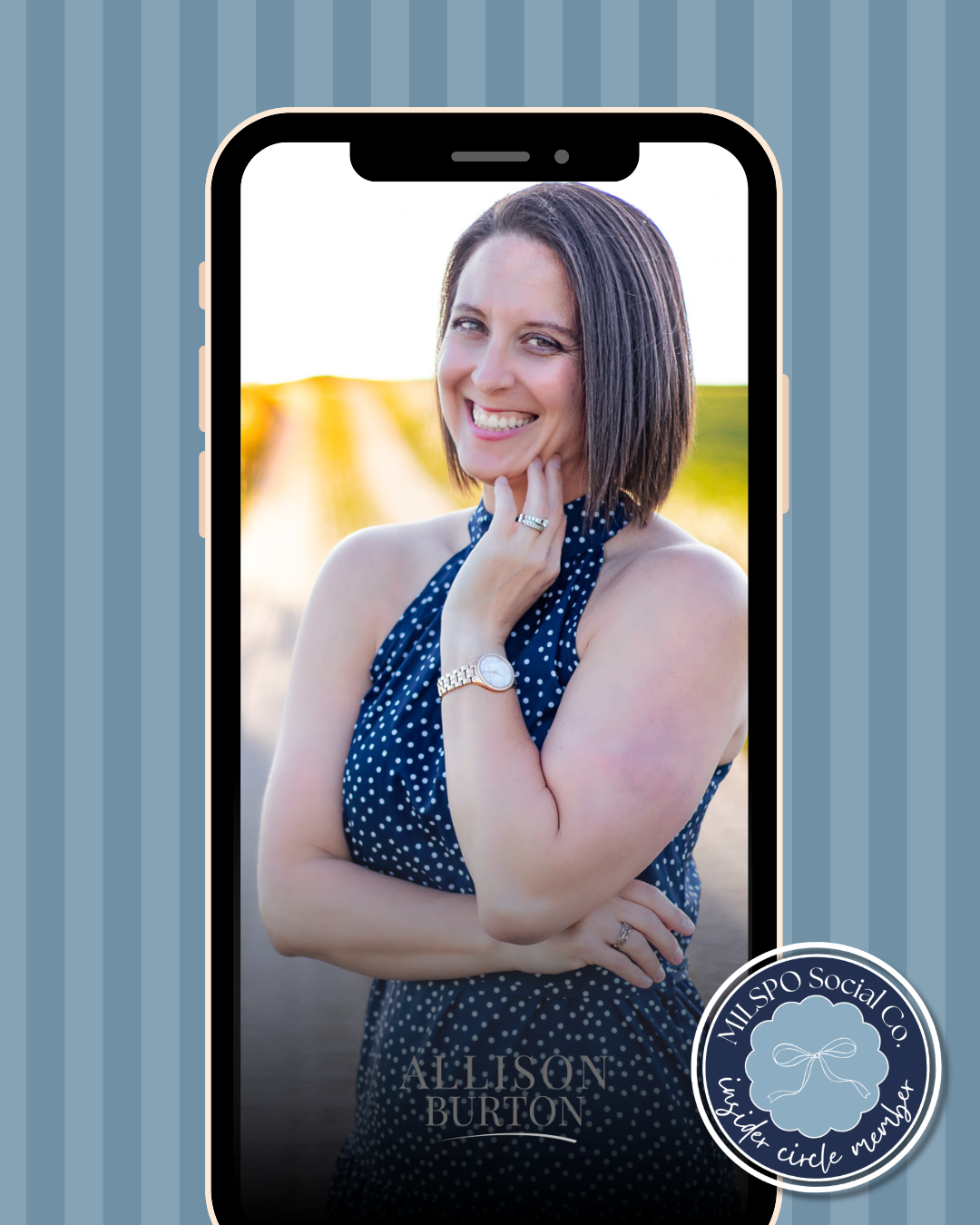 Headshot of Allison Burton in a Blue Sleeveless Top 