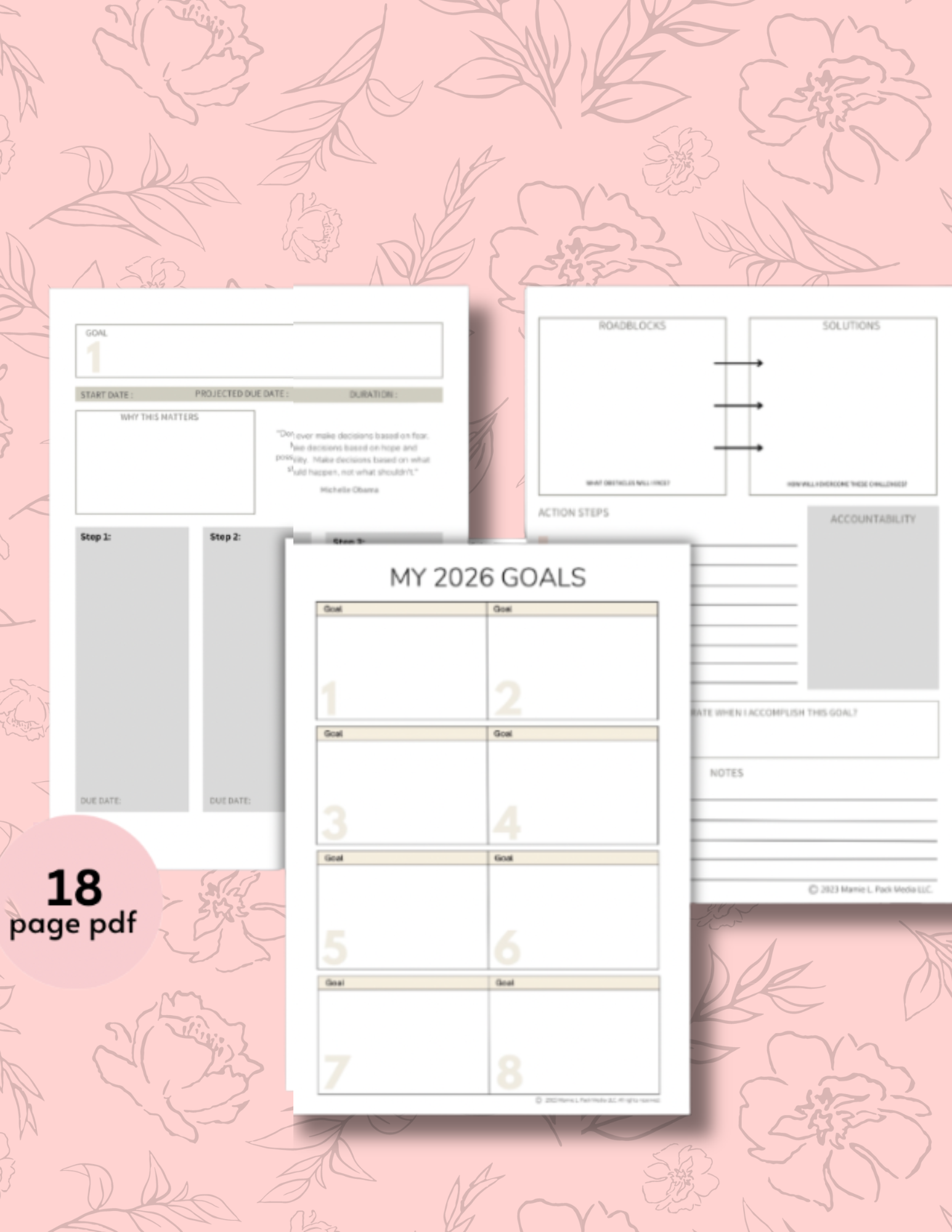 a preview of Mamie's Planner