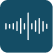 Sound wave graphic representing audio or sound.