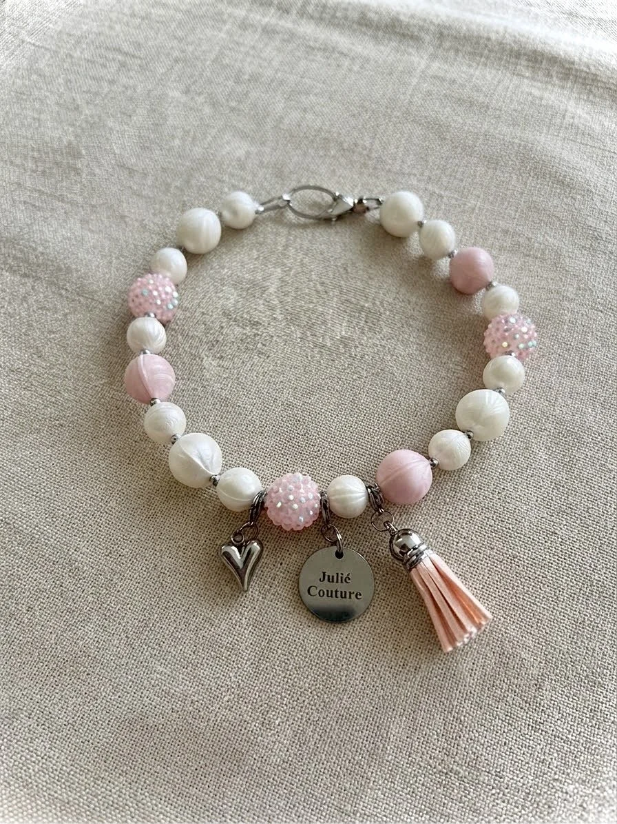 Hundekette Rosé Perlmutt