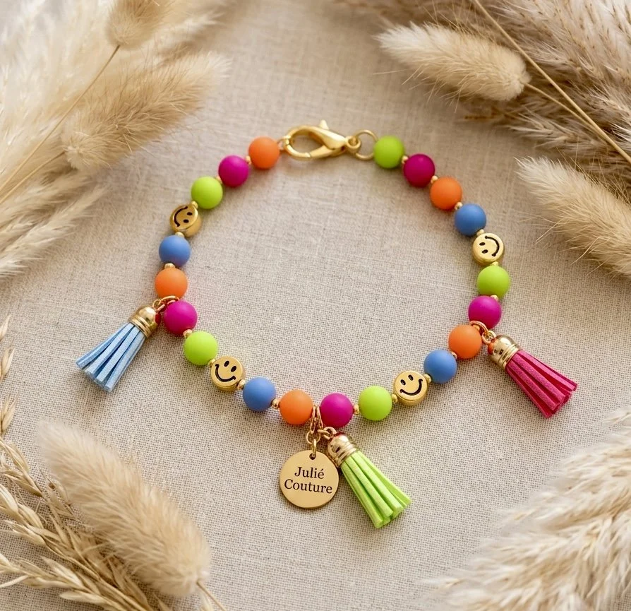 Hundekette Rainbow Smiley Vibes