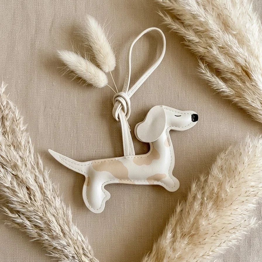 Taschenanhänger Snoopy beige