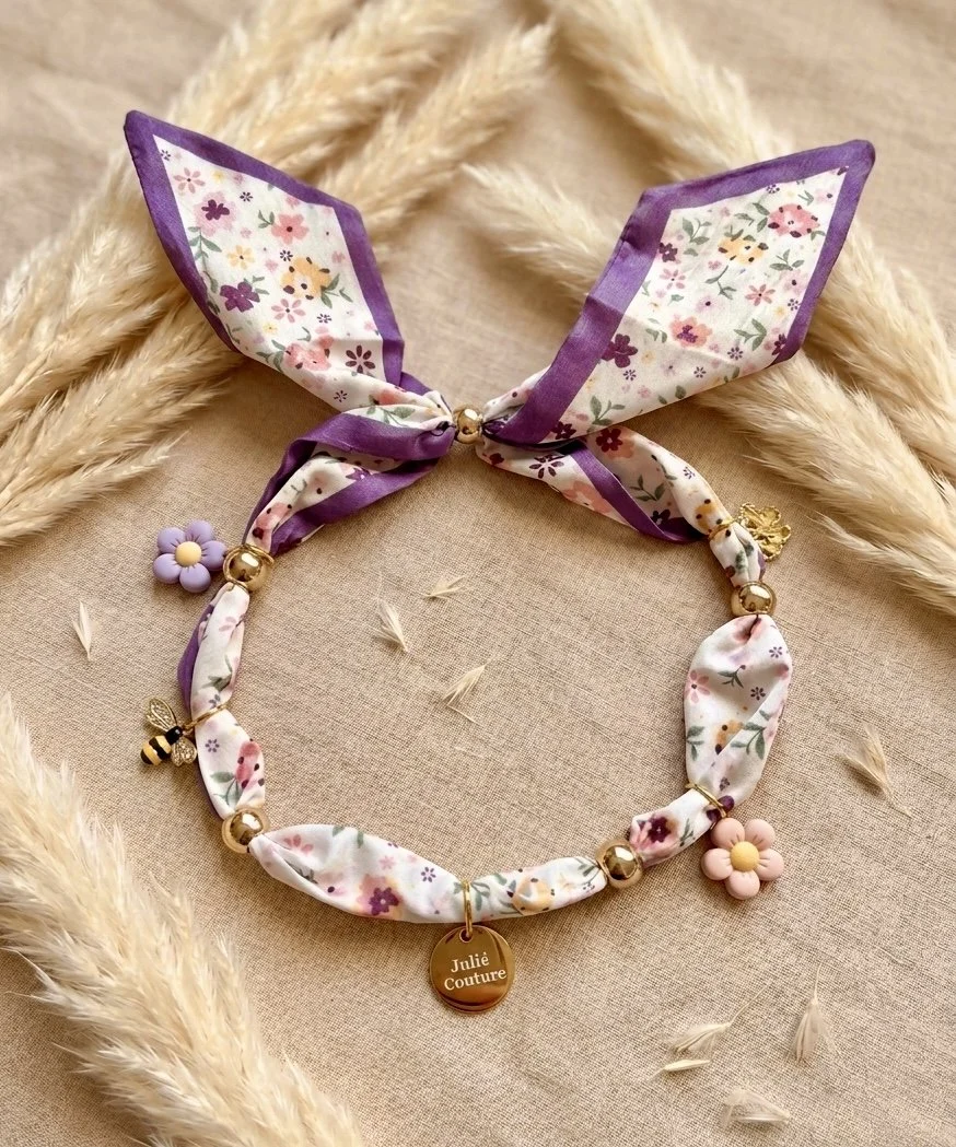 Charm Hundetuch Blooming Bee Purple