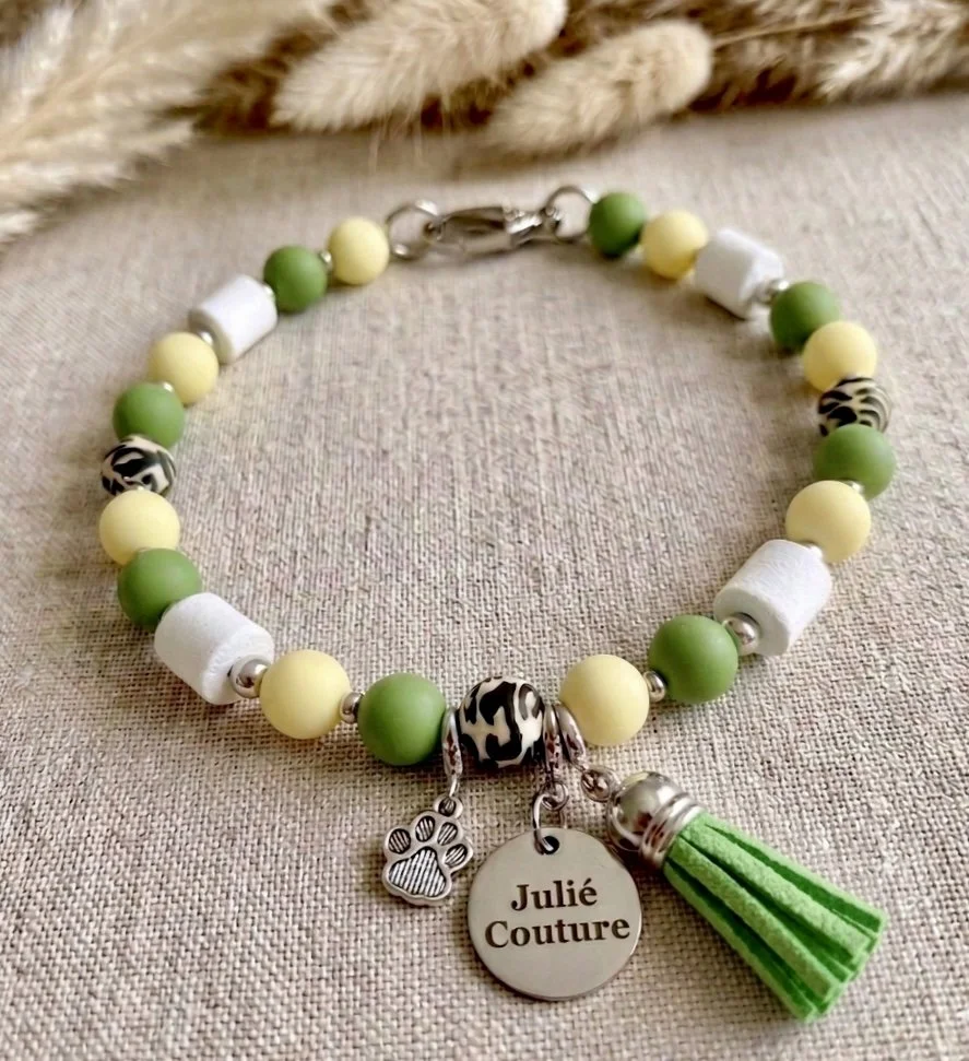 EM-Keramikhundekette Leo Lime