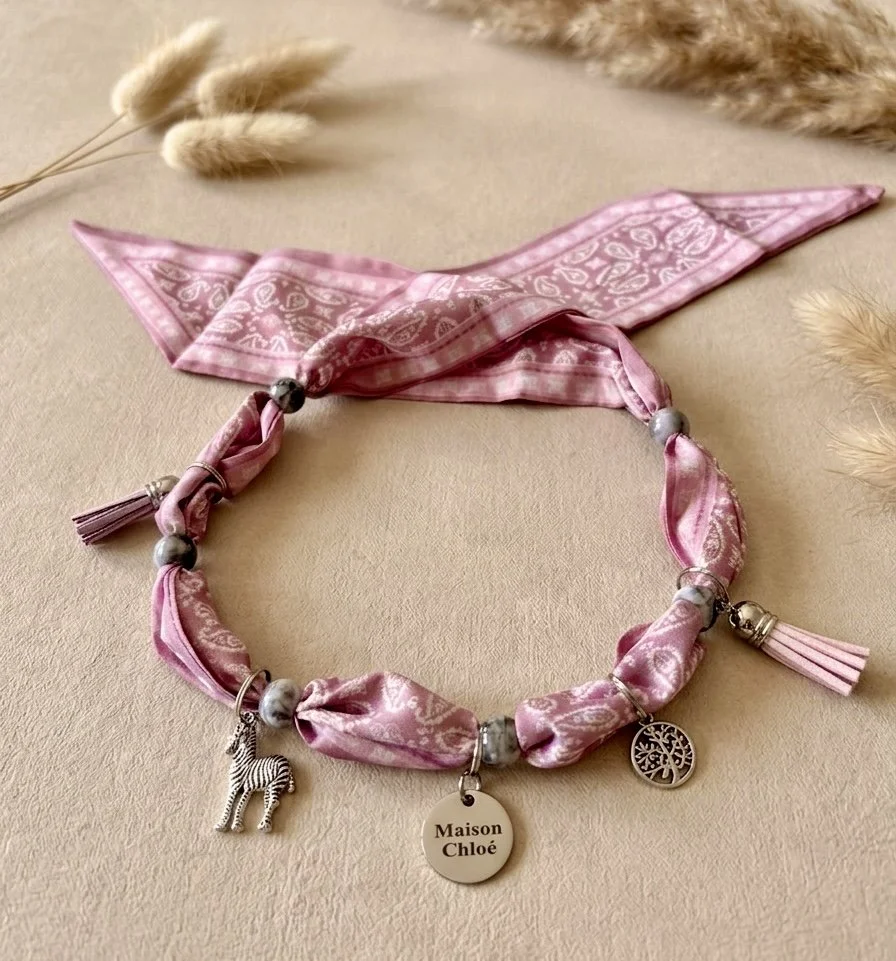 Charm-Hundetuch Pink Zebra 🦓🩷