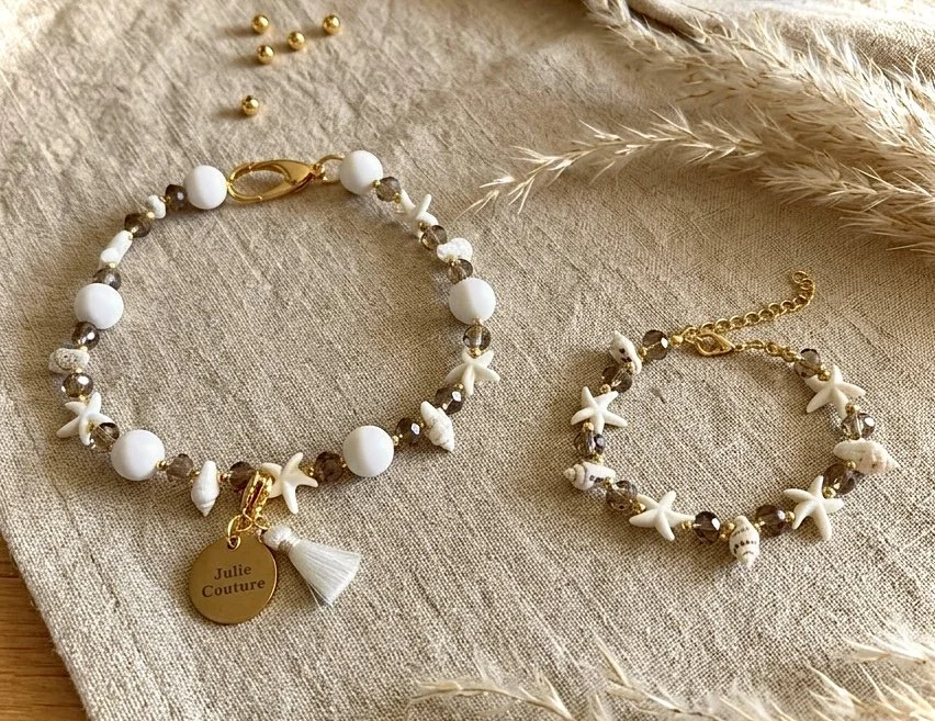 Set Ocean Glam - Hundekette + Armband