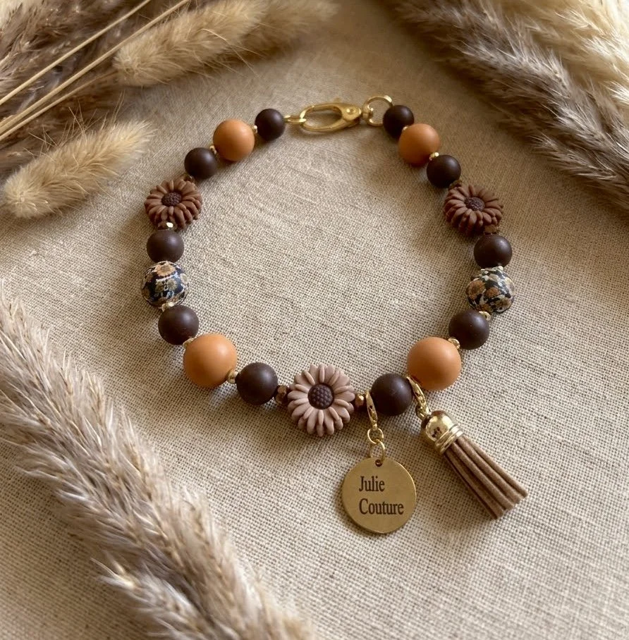 HU 32cm-33cm Hundekette Brown Bloom