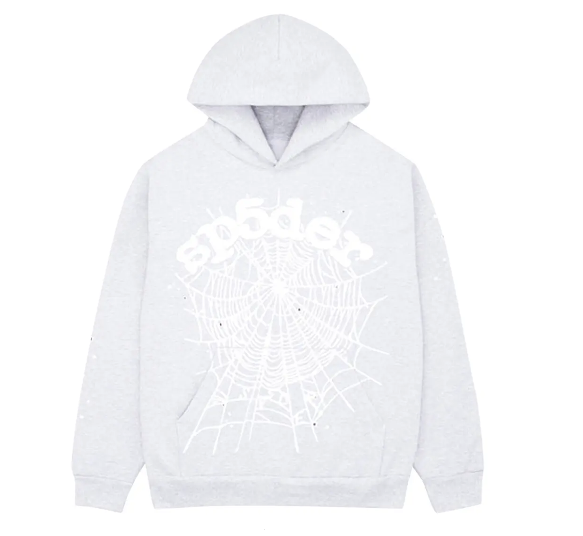 Sp5der OG Web Hoodie 'Heather Grey'