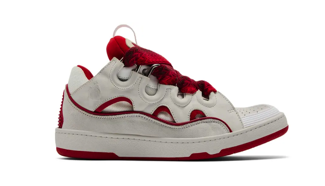 Lanvin Curb Sneakers 'White Red'