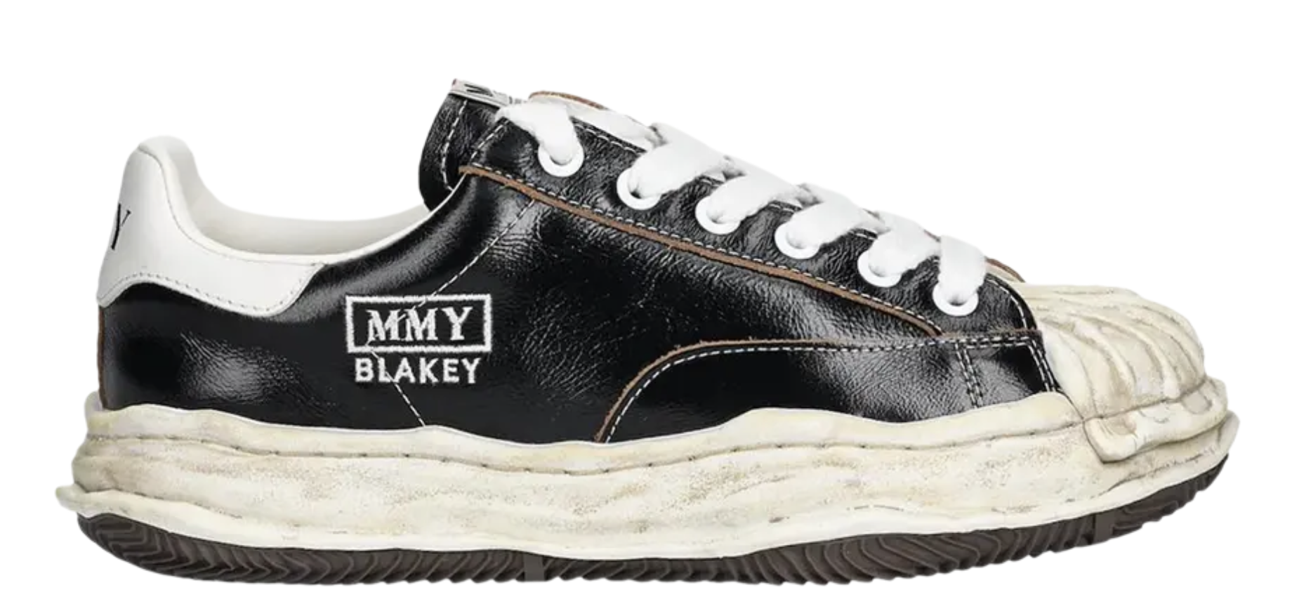 Maison Mihara Yasuhiro Blakey OG Sole Wrinkled Leather Low 'Black White'