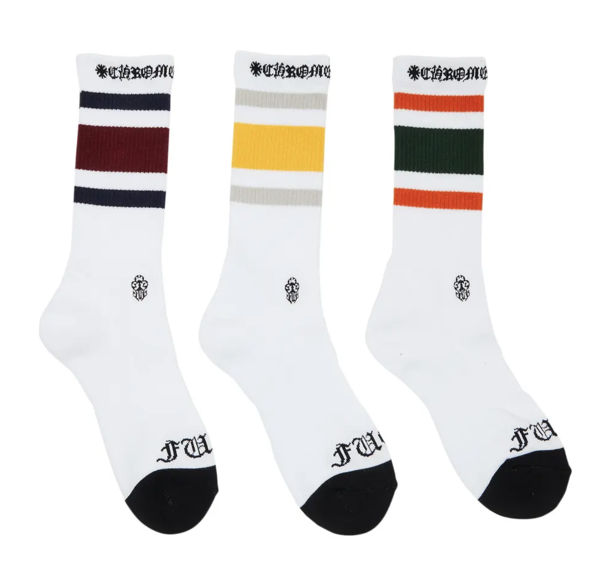 Chrome Hearts Miami Socks (3 Pack) 'White'