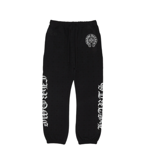Chrome Hearts All Over Monogram Horseshoe Logo Sweatpants 'Black'