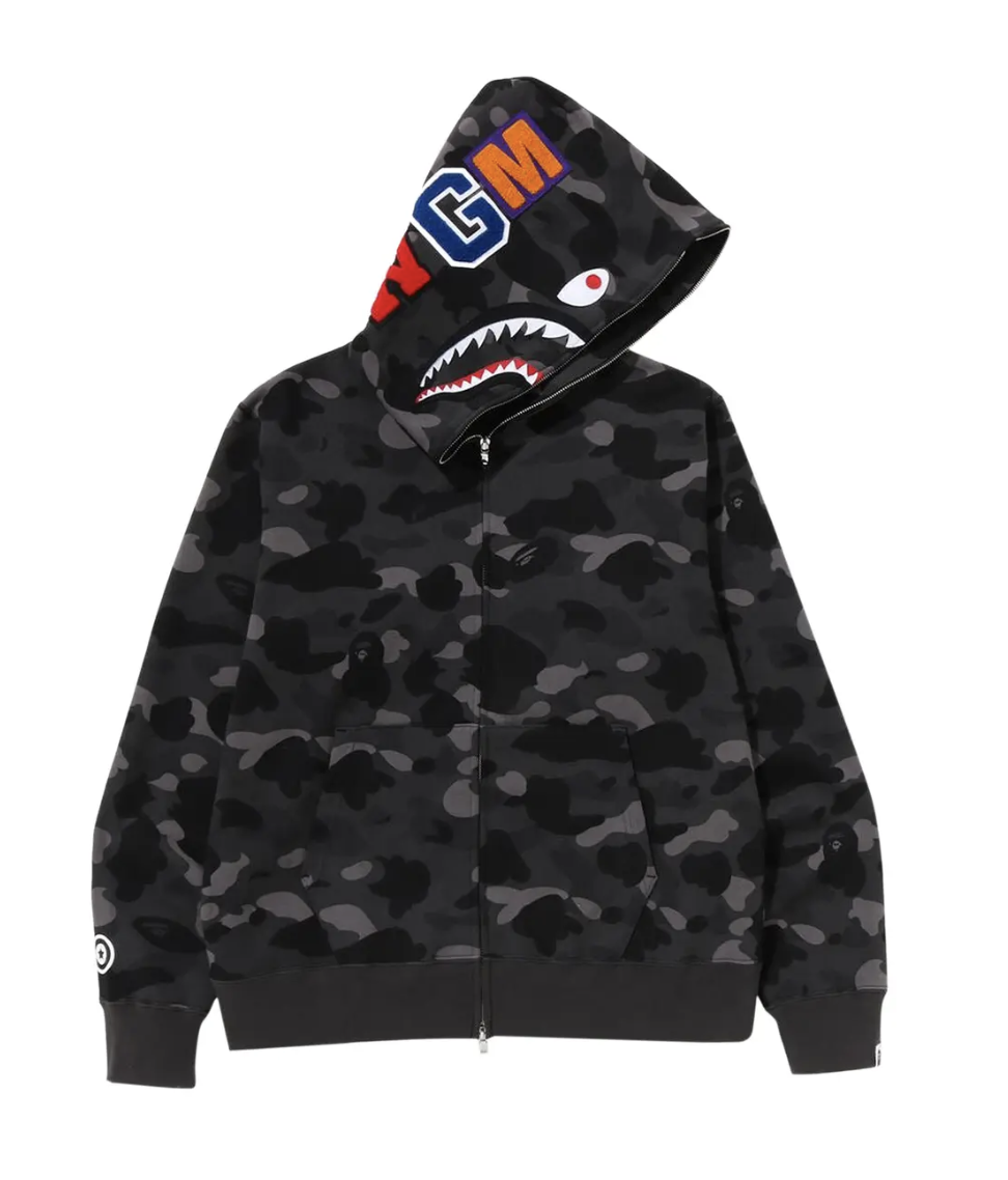 BAPE Color Camo Shark Full Zip Hoodie 'Black'