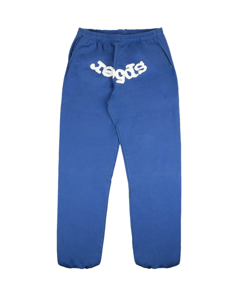 Sp5der Logo Jogger Sweatpants 'Blue'