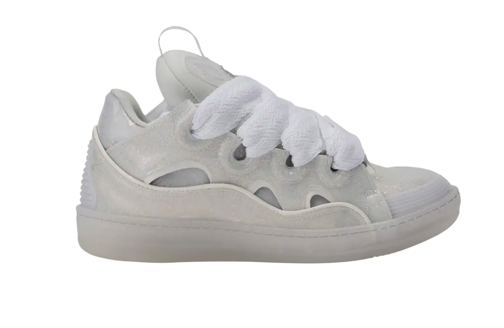 Lanvin Curb Sneakers 'Glitter Effect - Triple White'
