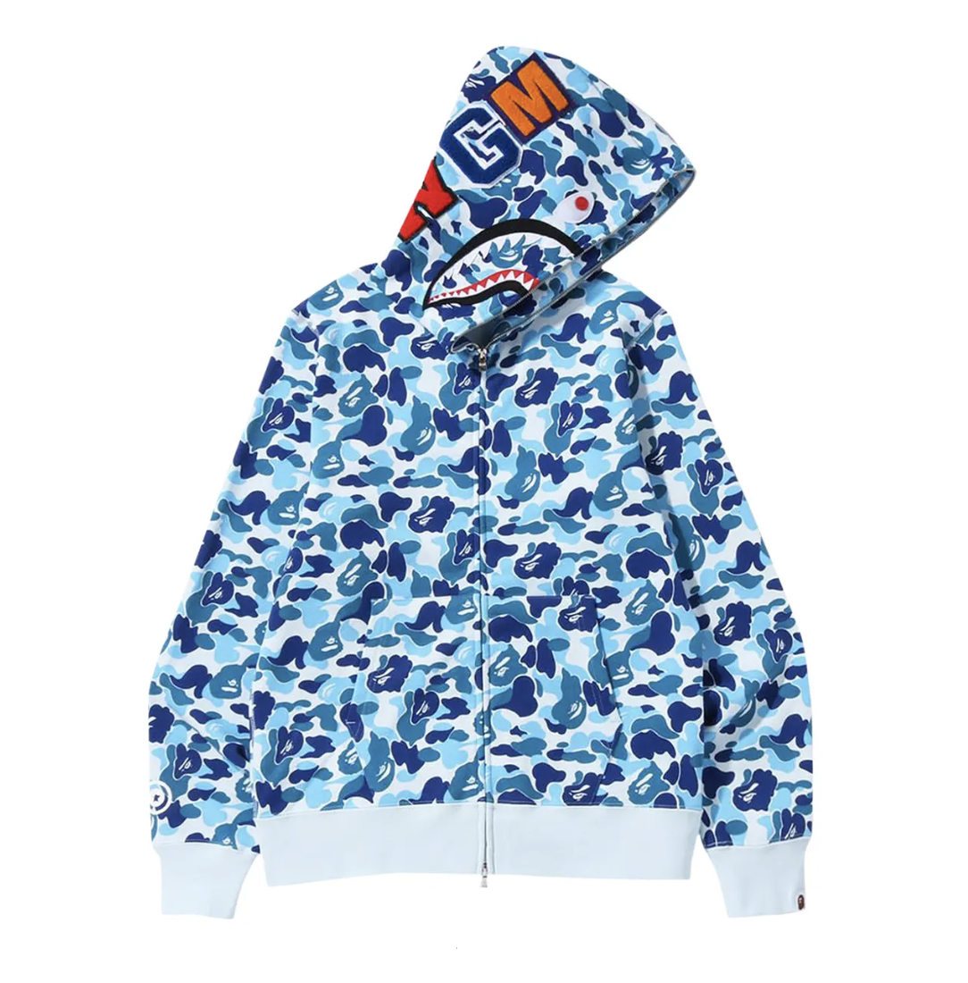 BAPE ABC Camo Shark Full Zip Hoodie 'Blue'