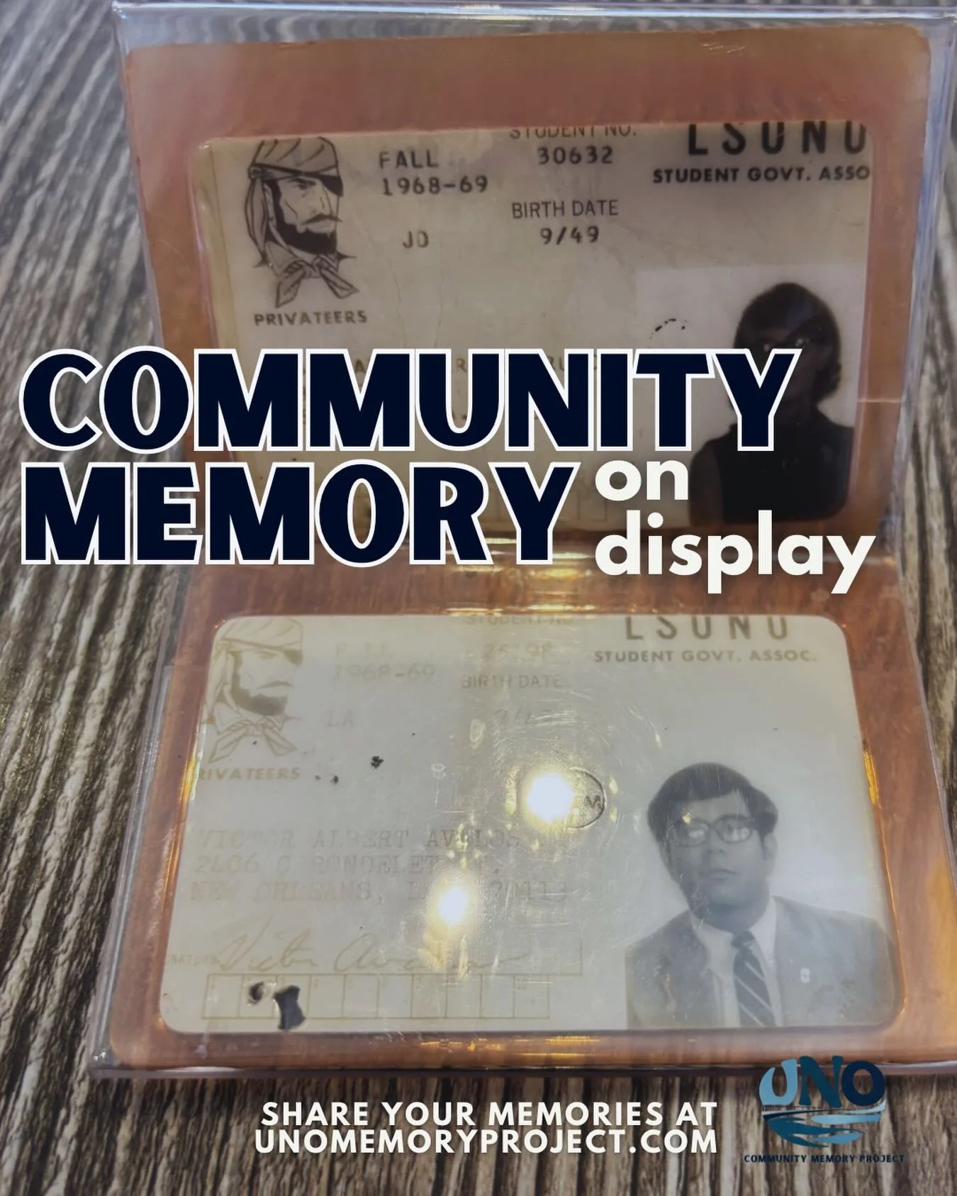 We love hearing from UNO community members who met and fell in love with their partners while on campus, like the couple whose school IDs from the late 1960s are pictured here. Check out the vintage Privateer! Have a similar love story? We&rsquo;d lo