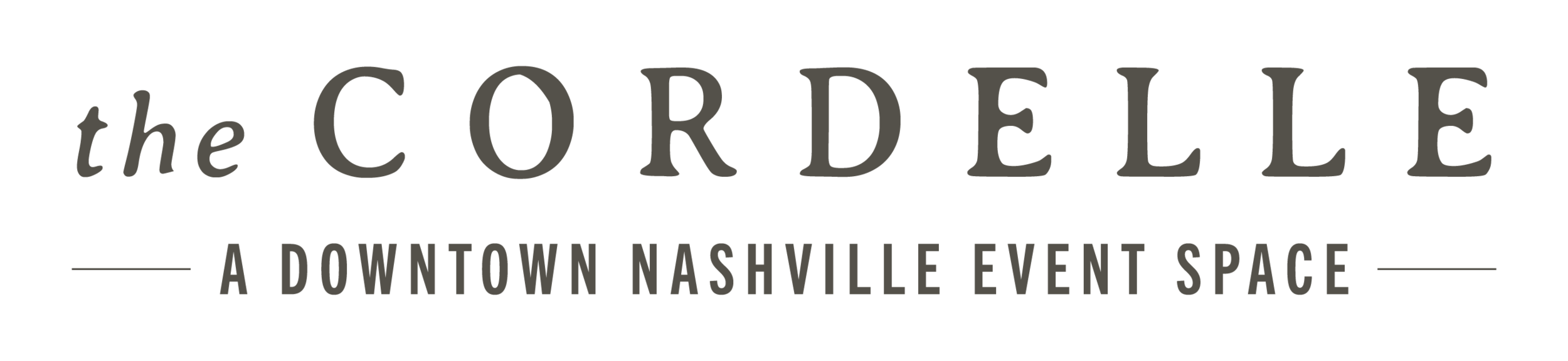 Logo for The Cordelle, a downtown Nashville event space.