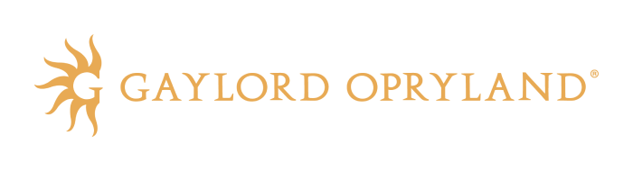 Gaylord Opryland logo with a stylized sunburst design.