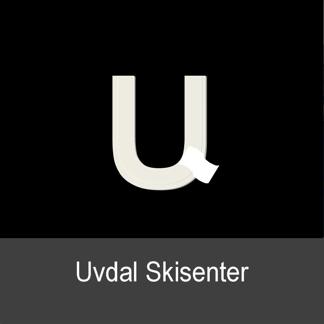 Logo for Uvdal Skisenter with a stylized letter U and the text 'Uvdal Skisenter' beneath.