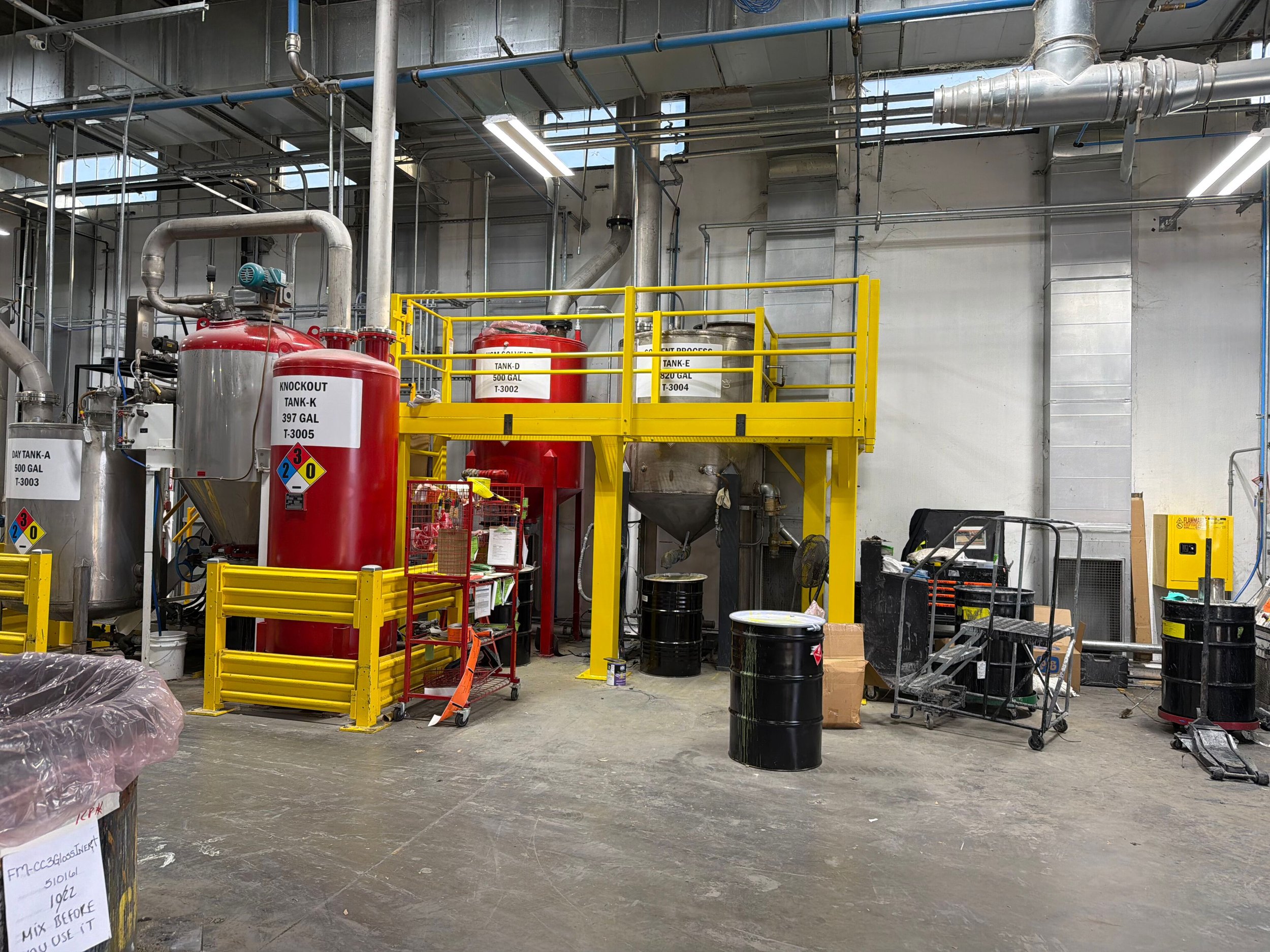 Mezzanines and Platforms - New mezzanines, platforms, and gangways, plus load ratings for existing ones.