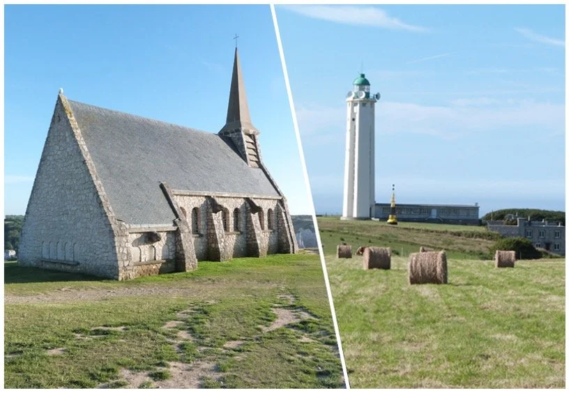 Phare d'Antifer et chapelle d'Étretat