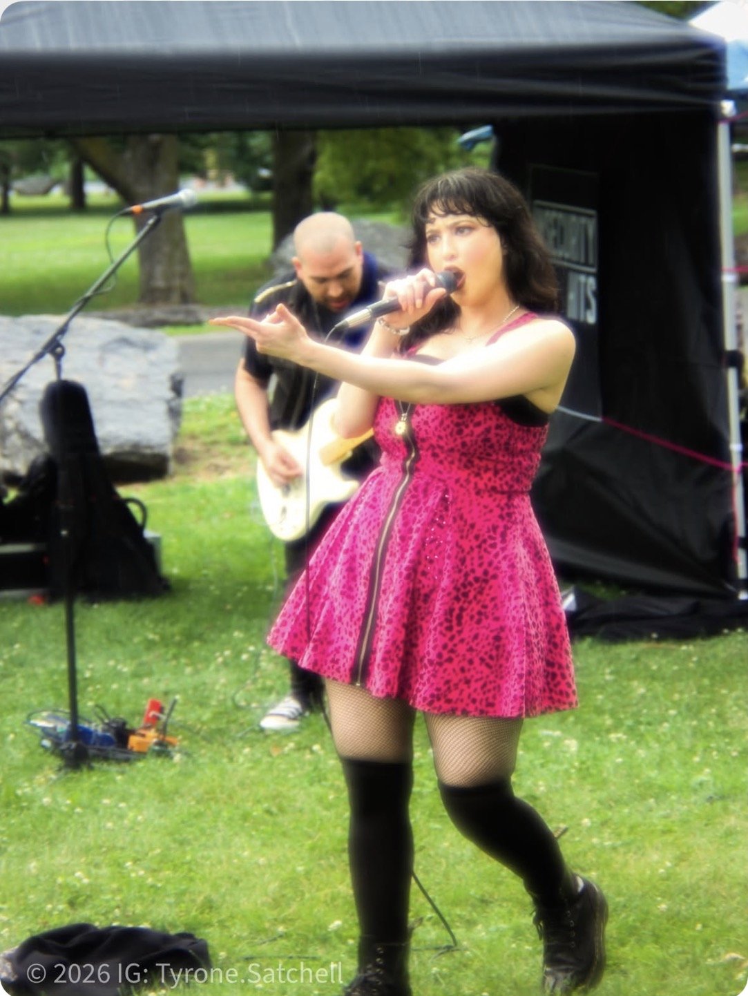 No Grudges singer Crystalla Gonzalez and guitarist Gabriel Castellar