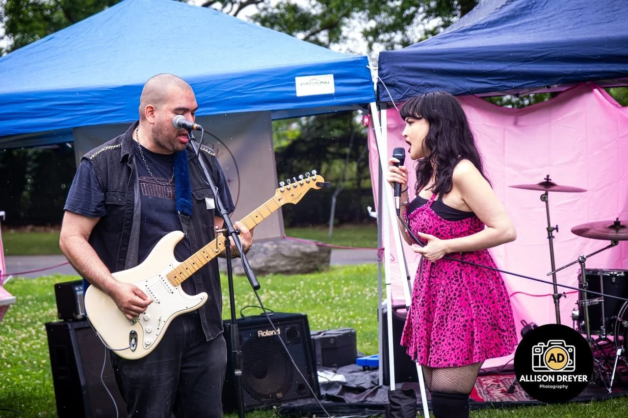 No Grudges singer Crystalla Gonzalez and guitarist Gabriel Castellar