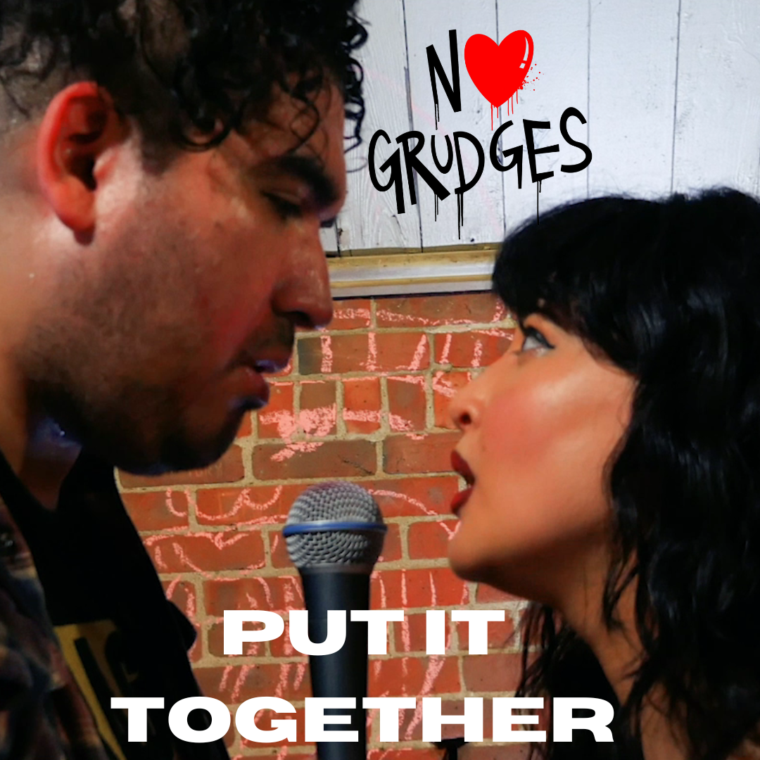 No Grudges singer Crystalla Gonzalez and guitarist Gabriel Castellar. Single cover art for Put It Together