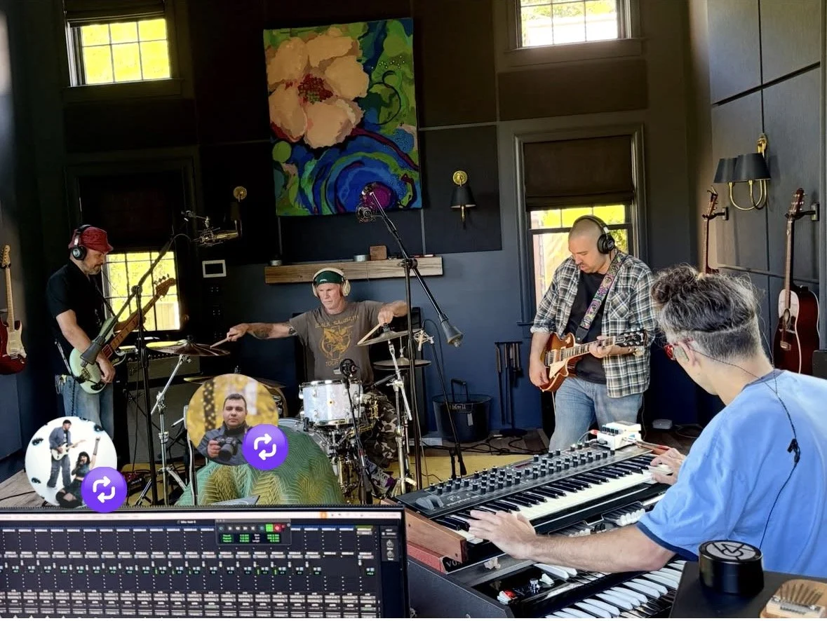 Outernational Recording session for the "Forbidden View" at Chad Smith's studio