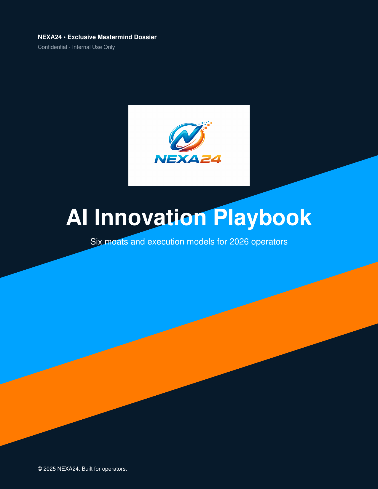 AI Innovation Playbook (2026 Operators)