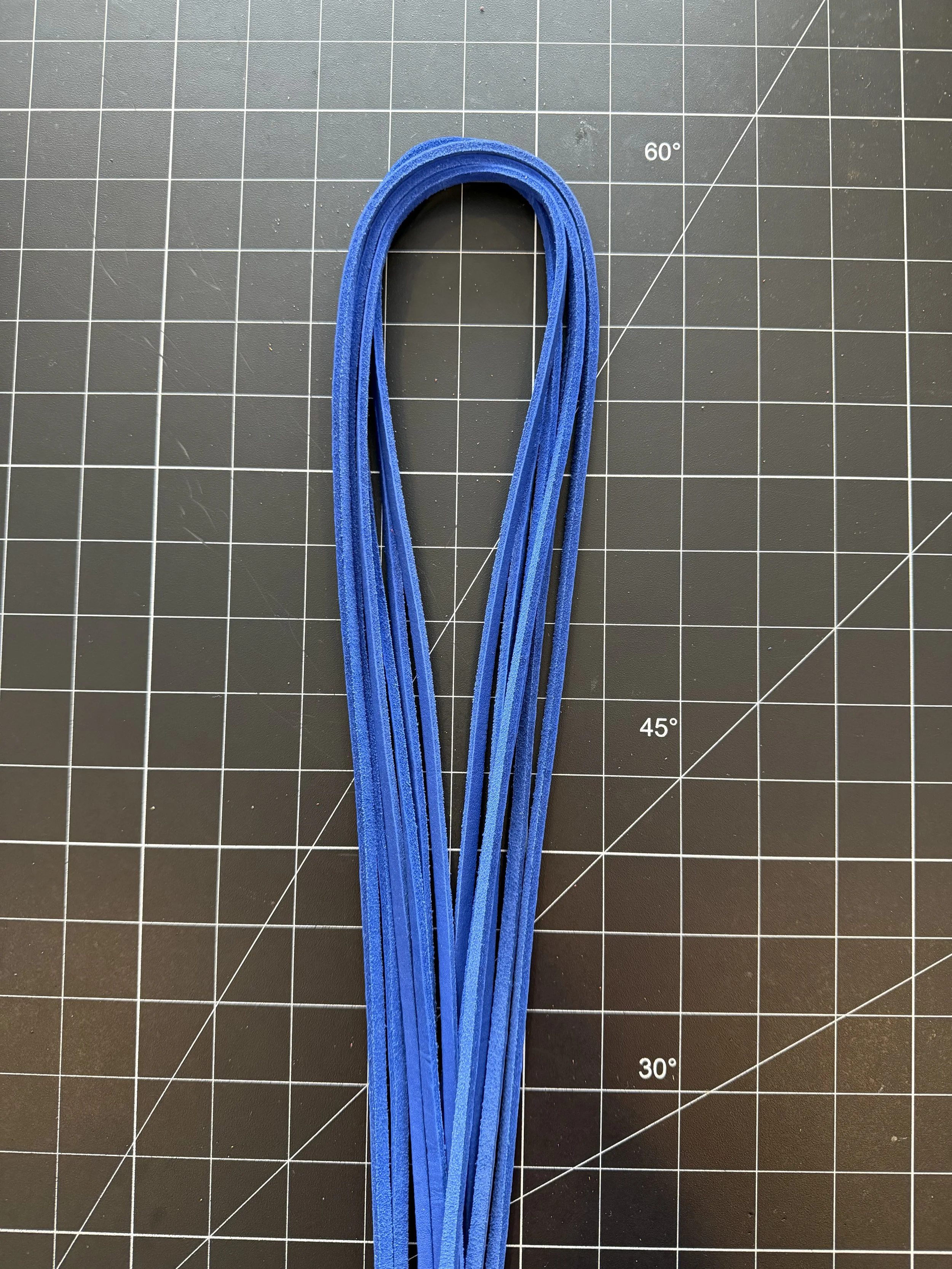 Royal blue baseball glove lace