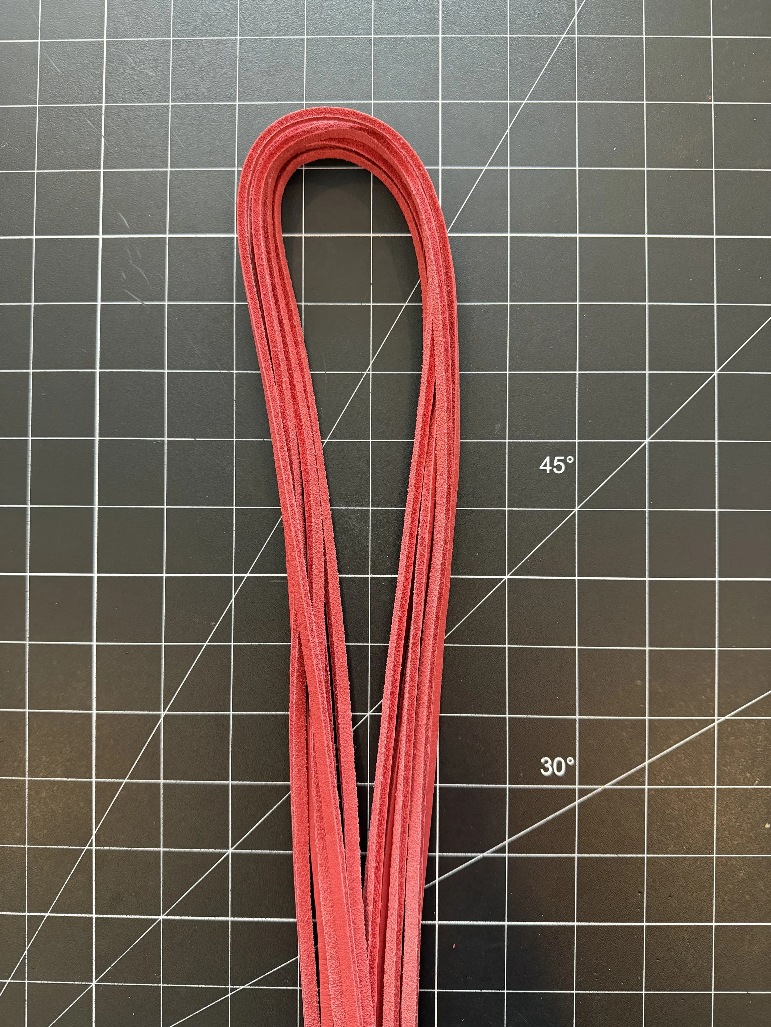 Red baseball glove lace