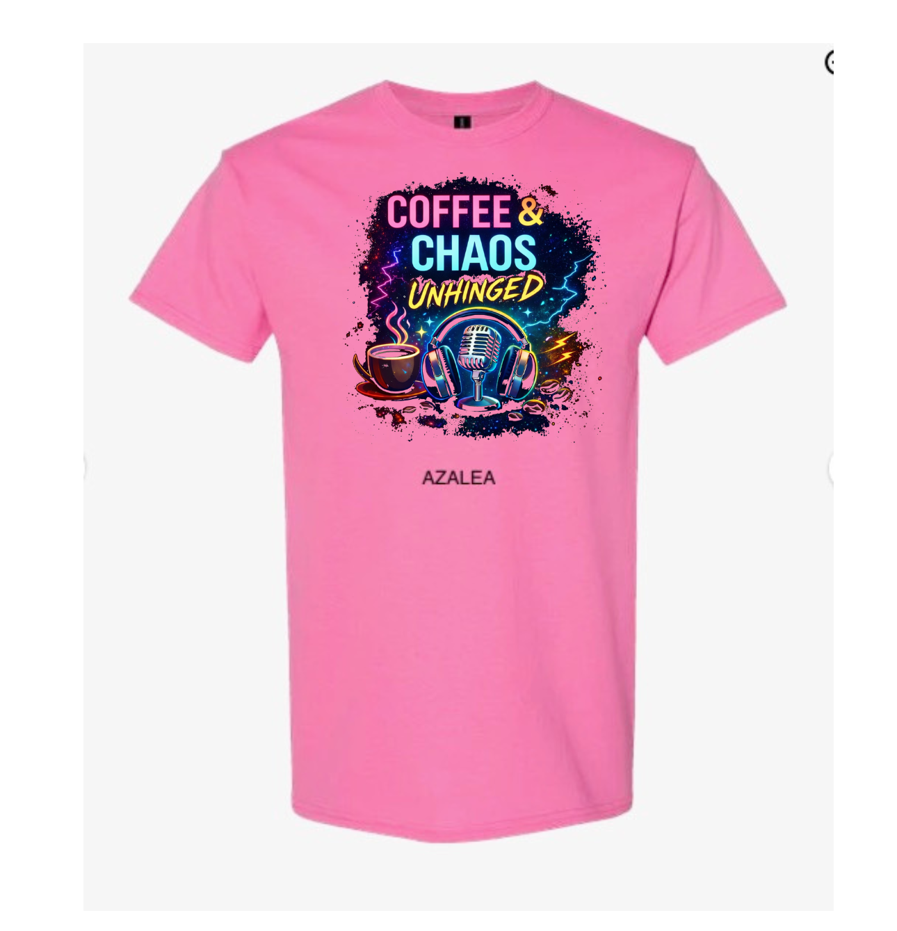Coffee & Chaos Unhinged-Tshirt