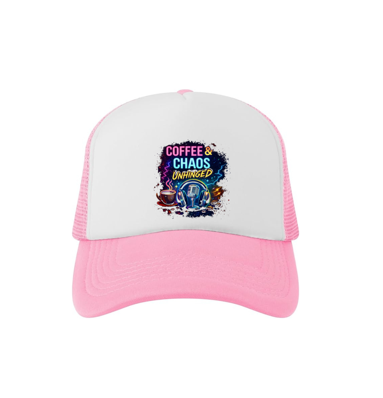 Coffee & Chaos Unhinged-Trucker Hat