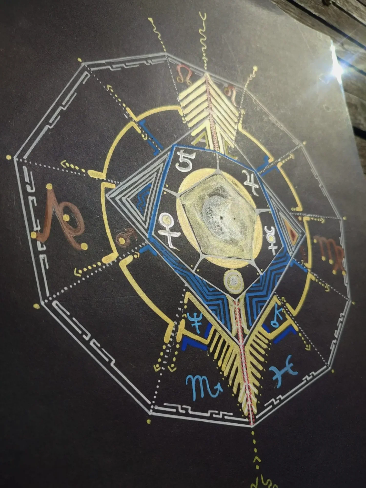 Soul Symbole, inspiré de la numérologie, l'astrologie et de la géométrie sacrée. Signe vibratoire conçu comme un miroir intérieur, par Tom Dusauvage et Verena Franzetti