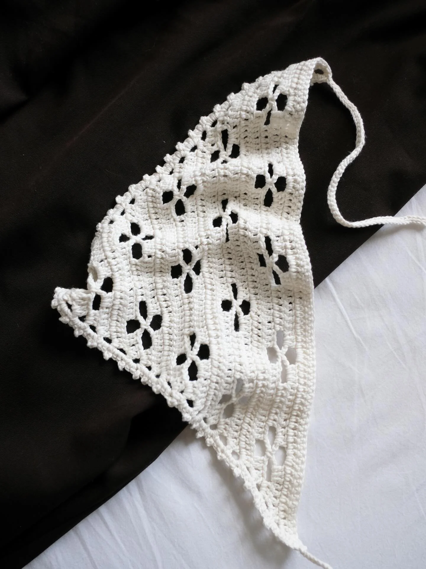 Our handmade bandana is designed to be the accessory you&rsquo;ll wear on repeat. Style as a hair scarf, neck scarf, waist wrap or tie it onto your favourite bag. 

Each piece is hand crocheted - thoughtfully crafted to be worn forever.