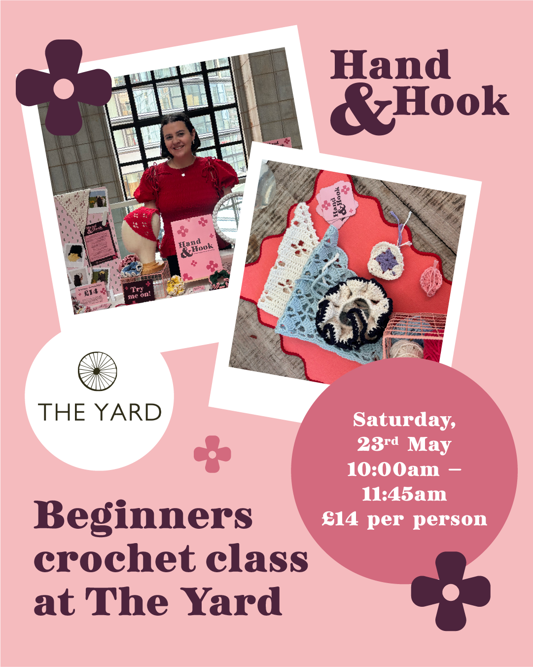 Beginners Crochet Class 23rd May - The Yard