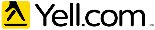 Yell.com logo with yellow and black icon and black text