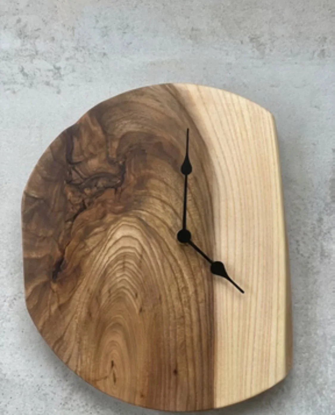Live Edge Elm Clock