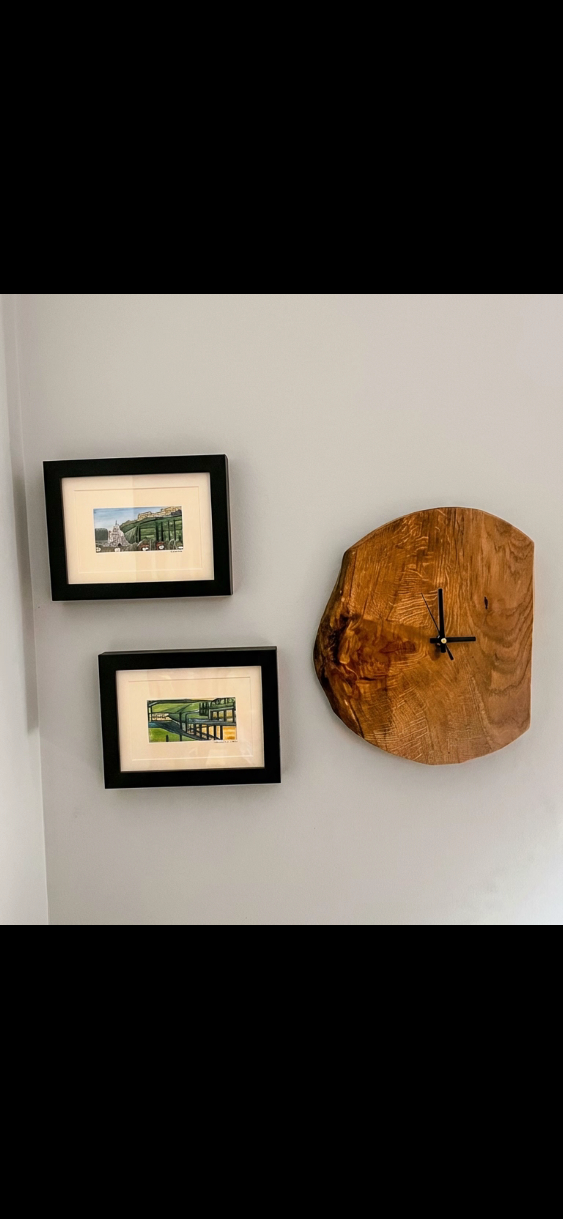 Oak Live Edge Clock